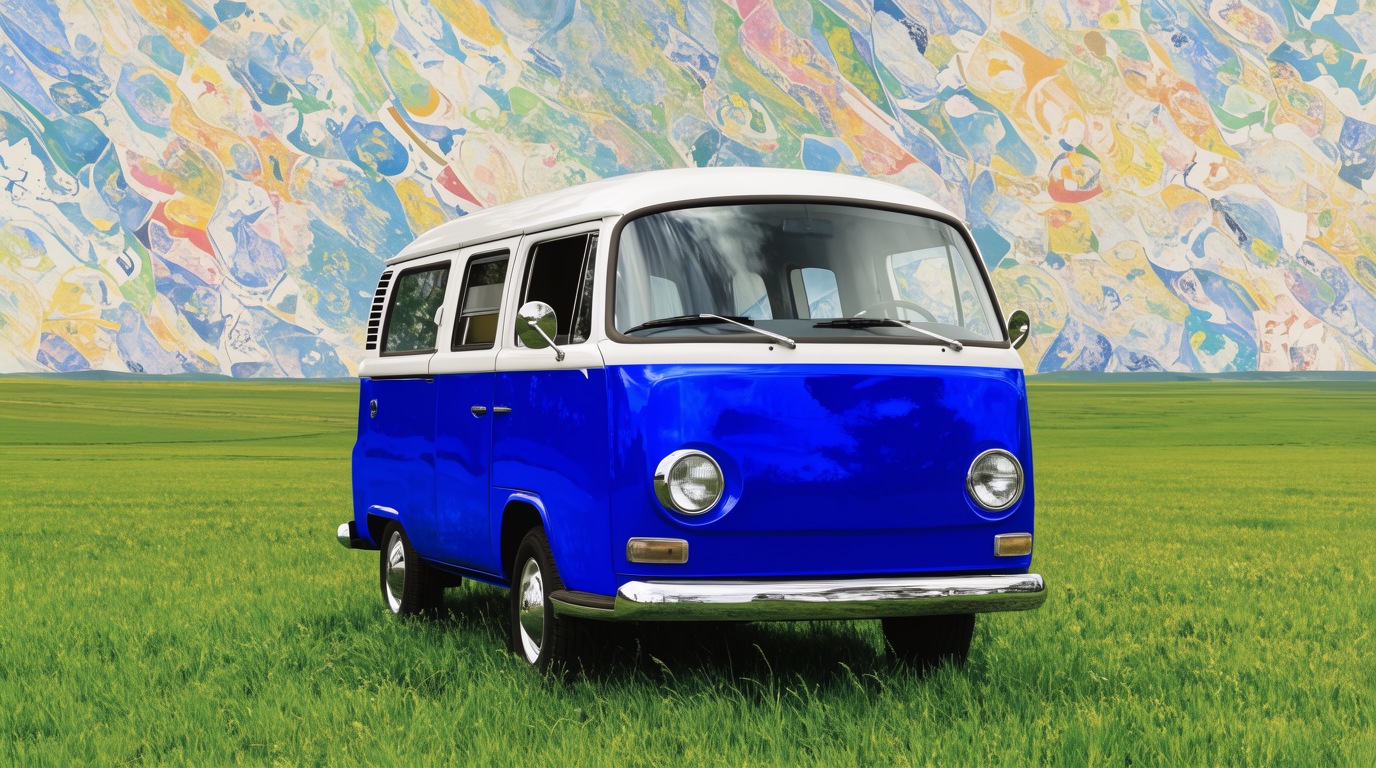 Change a material: A camper van woven from rattan