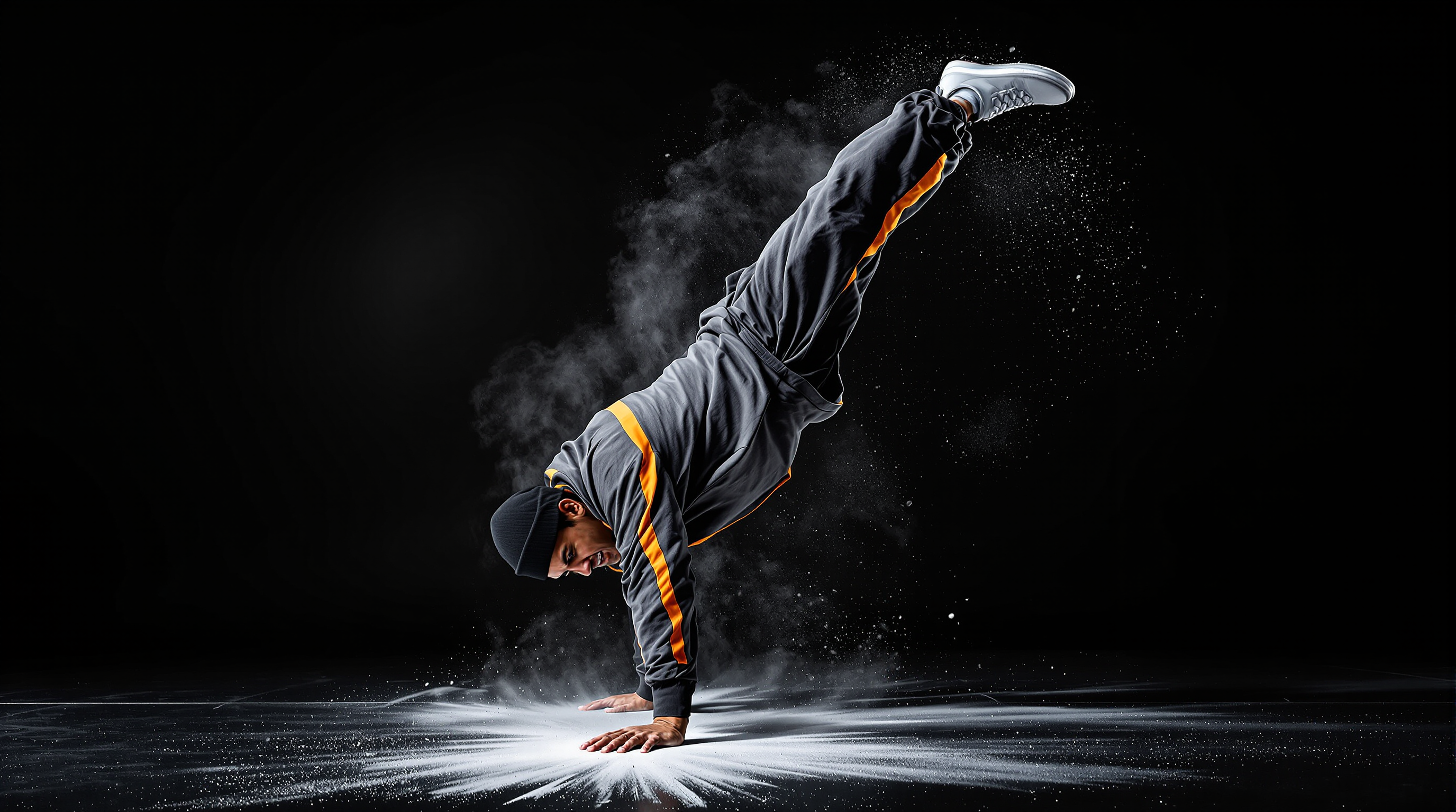 FLUX Pro 1.1 Ultra Text-to-Image: Breakdance freeze in chalk