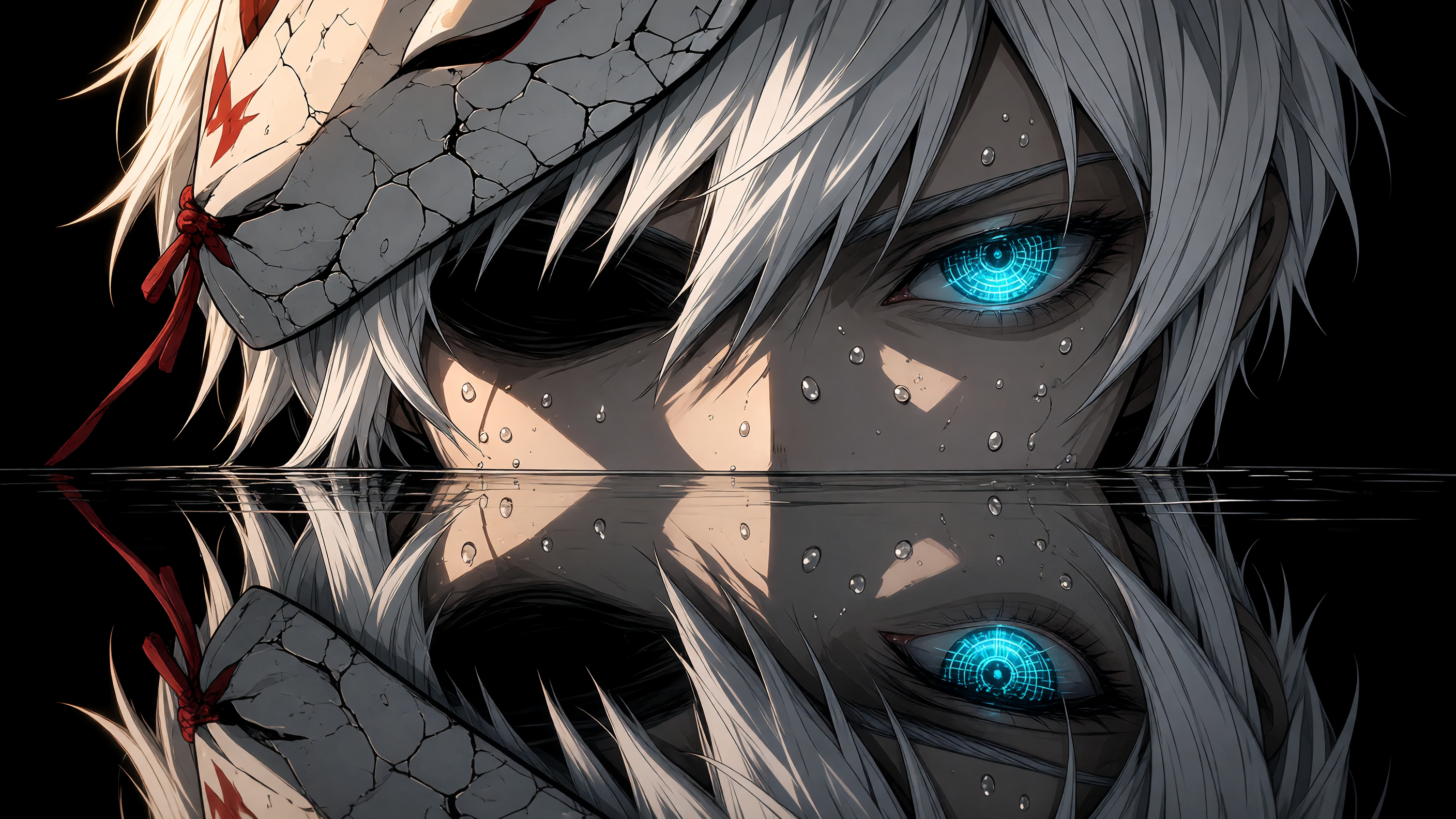 Grok Imagine Image Text-to-Image: Cyber-ronin at the waterline