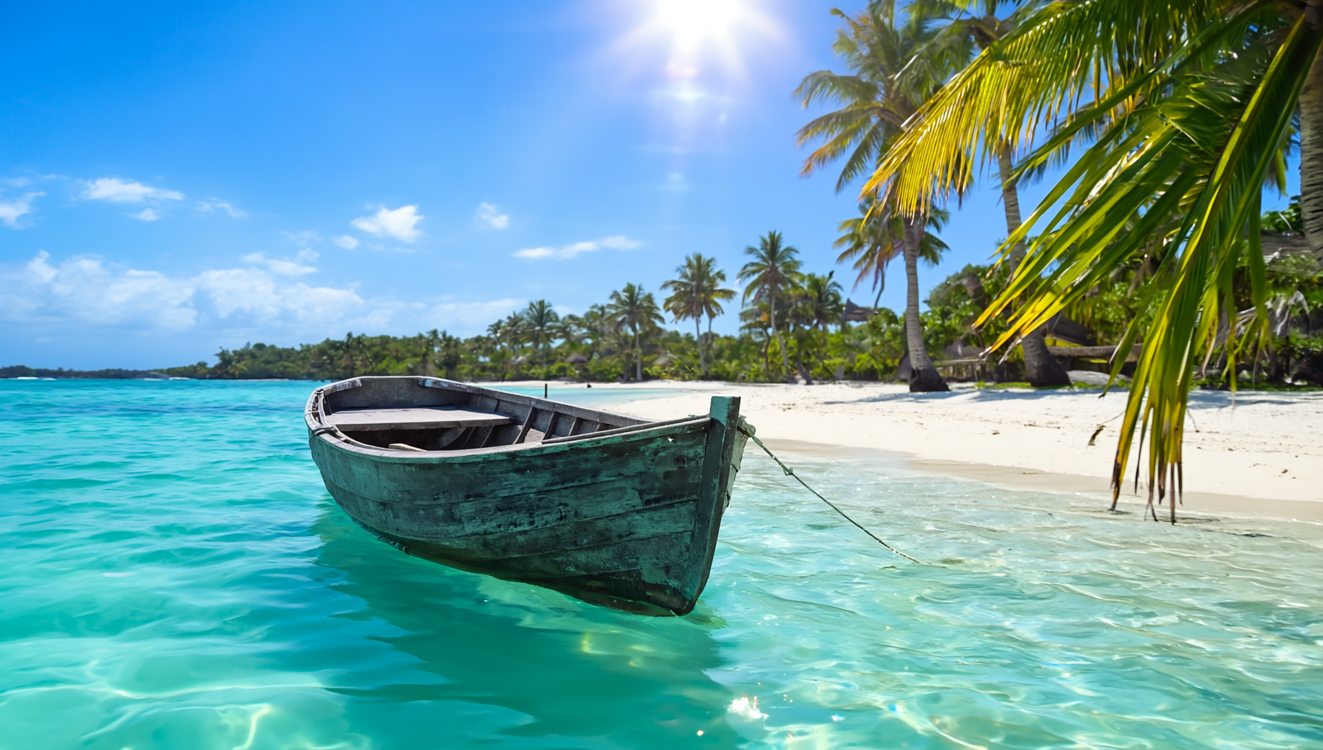 Runway Gen-4 Image Text-to-Image: Rowboat on a tropical lagoon