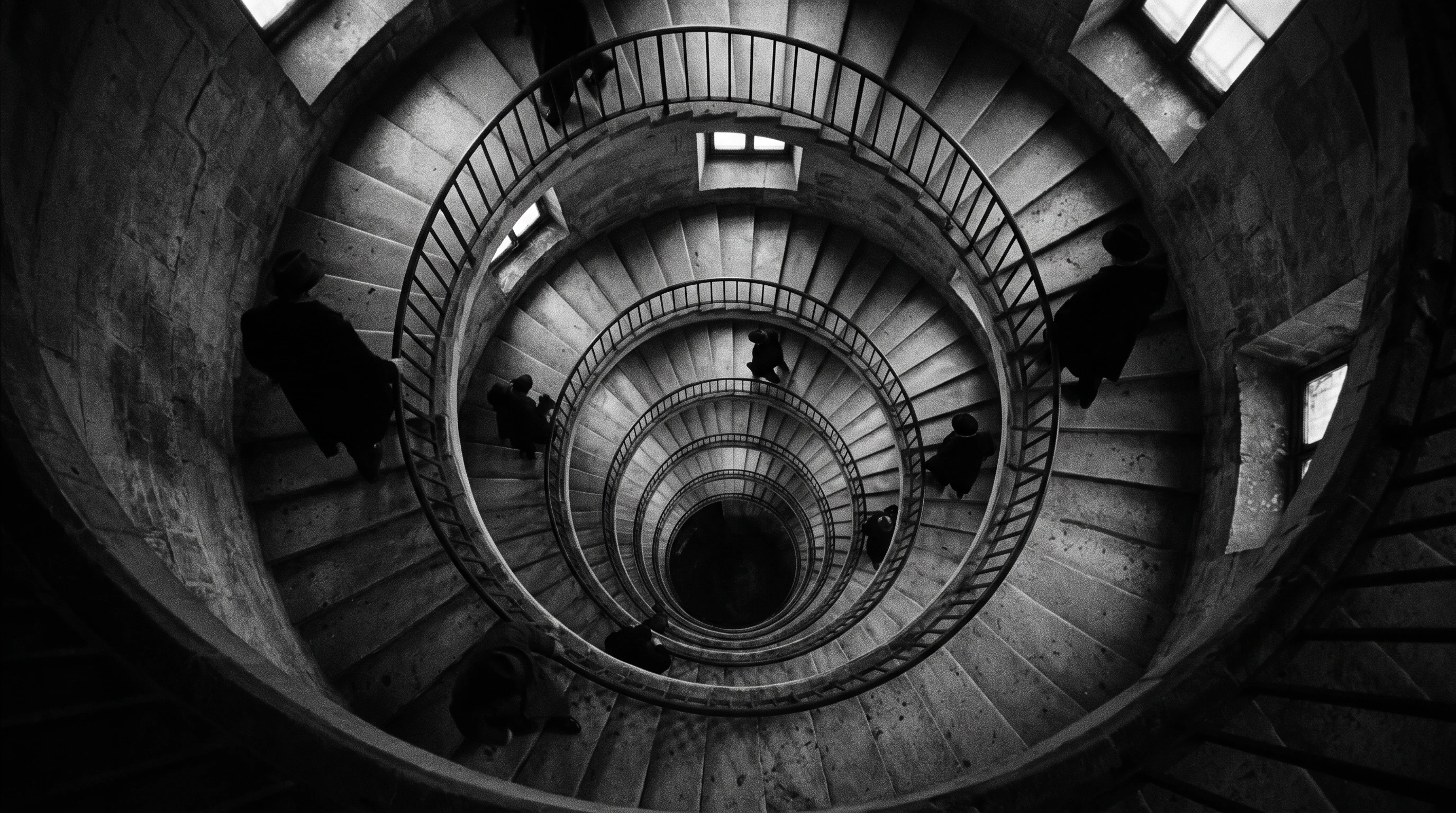 Nano Banana 2 Text-to-Image: Helical staircase from above